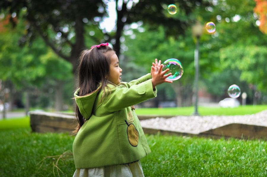 Kids playing outdoors after school