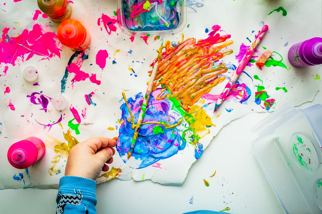 A bright set of kids' art and craft supplies